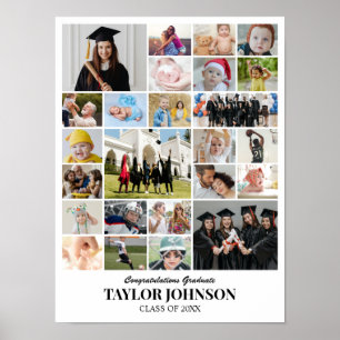 Poster Collage de photos 25 images 12x16 18x24 24x32 30x4