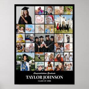Poster Collage de photos 30 images 12x16 18x24 24x32 30x4