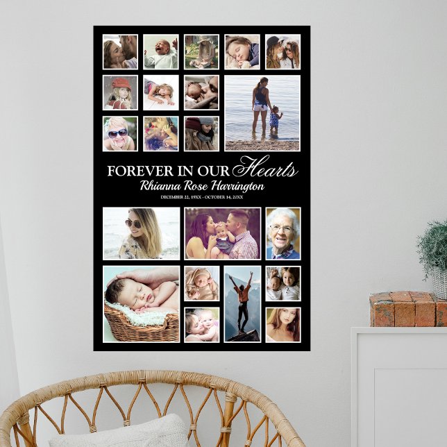 Poster Collage de photos commémoratif (Créateur téléchargé)