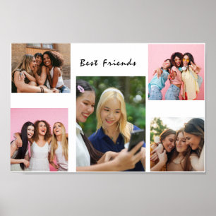 Poster Collage de photos d'amis moderne Simple