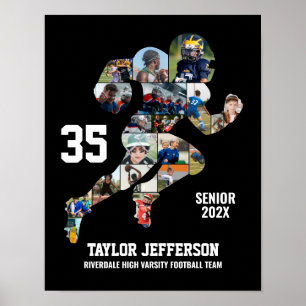 Poster Collage de photos de joueur de football personnali