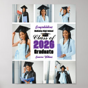 Poster Collage de photos de remise de diplômes de la prom