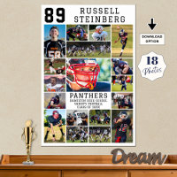 Collage de photos de remise des diplômes de sport