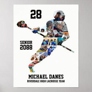 Poster Collage de photos de sport personnalisé pour joueu