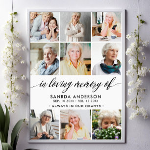 Poster Collage de photos en mémoire affectueuse