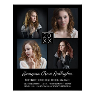 Poster Collage de photos moderne de conservation des dipl