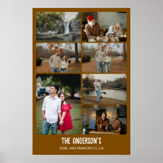 Poster Collage de photos modernes Souvenirs de famille