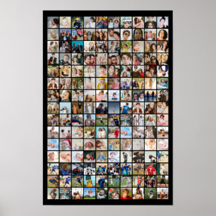 Poster Collage de photos personnalisé 150 Grille d'images
