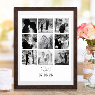 Poster Collage de photos personnalisé Cadeau personnalisé
