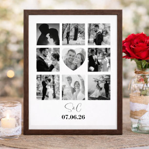 Poster Collage de photos personnalisé Cadeau unique pour 