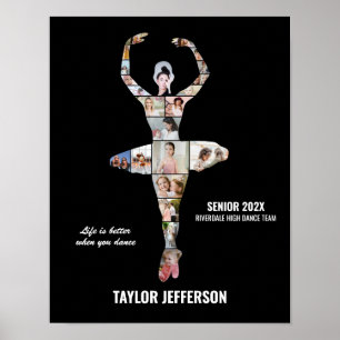 Poster Collage de photos personnalisé de danse de ballet 
