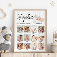 Collage de photos personnalisé pour la première an