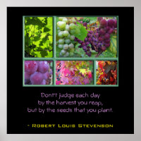 Collage de raisins d'automne avec devis