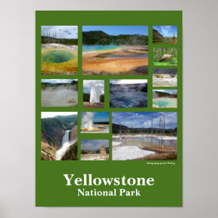Poster Collage de Yellowstone (Portrait)