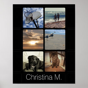 Poster Collage d'images multiphoto personnalisé