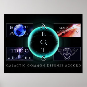 Poster Collage du logo AEGIS (16x12)