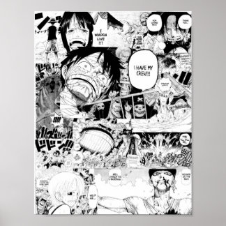 Poster Collage d'un morceau de manga