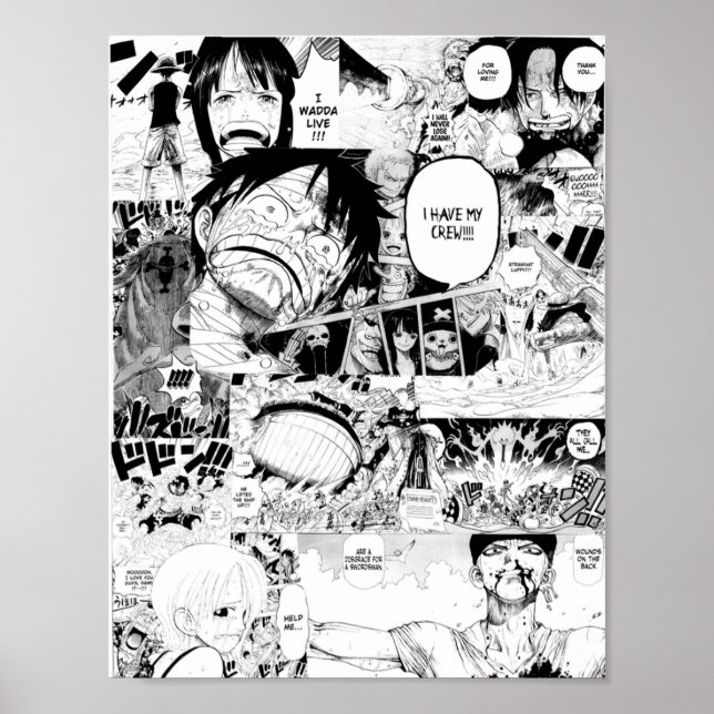Poster Collage d'un morceau de manga (Devant)