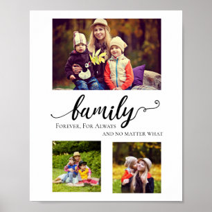 Poster Collage Familial 3 Photo Pour Toujours Citer