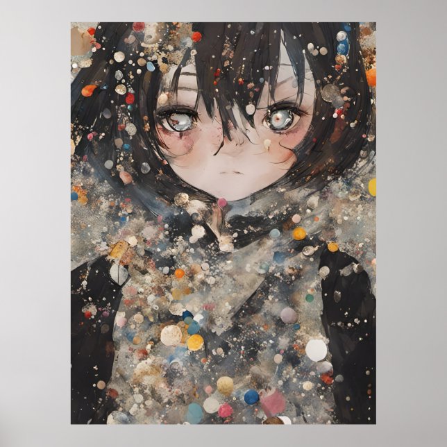 Poster Collage Femme Anime (Devant)