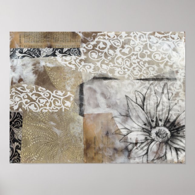 Poster Collage Fleur II (Devant)