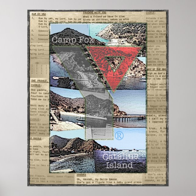 Poster Collage Fotos von Fox, Song Texte und Y (Vorne)
