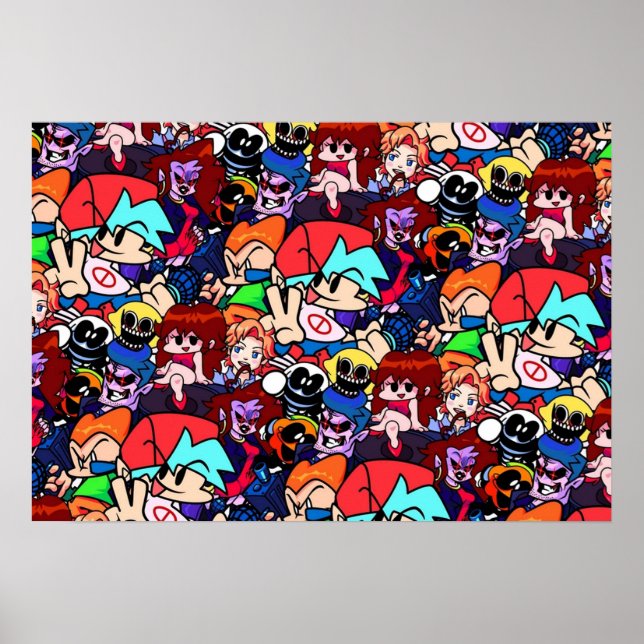 Poster Collage Funkin du vendredi soir (Devant)