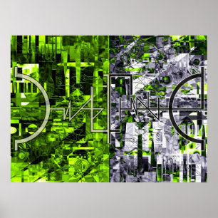 Poster Collage indéfinissable 3 d'illustration