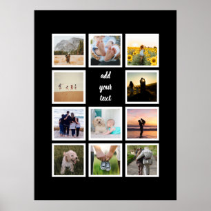 Poster Collage personnalisé de 11 photos de famille