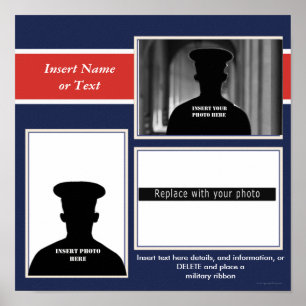 Poster Collage photo à thème militaire