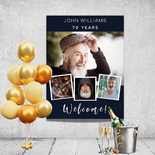 Poster Collage photo de bienvenue pour une fête d'anniver