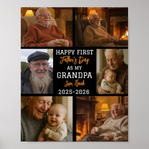Poster Collage photo de Bonne Fête Premier Grand-Père