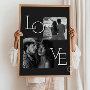 Poster Collage Photo de Couple Moderne Minimaliste