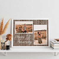 Collage photo de couple pour les 1ers noces de boi
