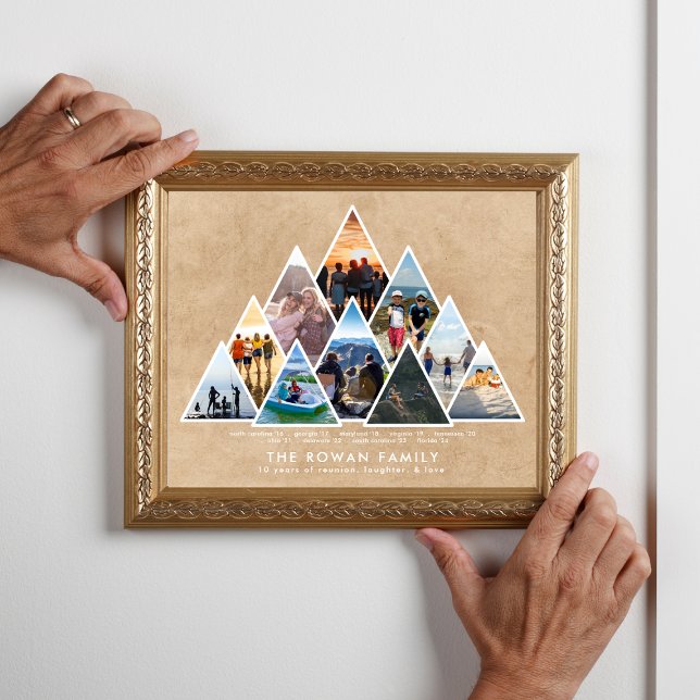 Poster Collage photo de la 10e famille de la mémoire de r (Créateur téléchargé)