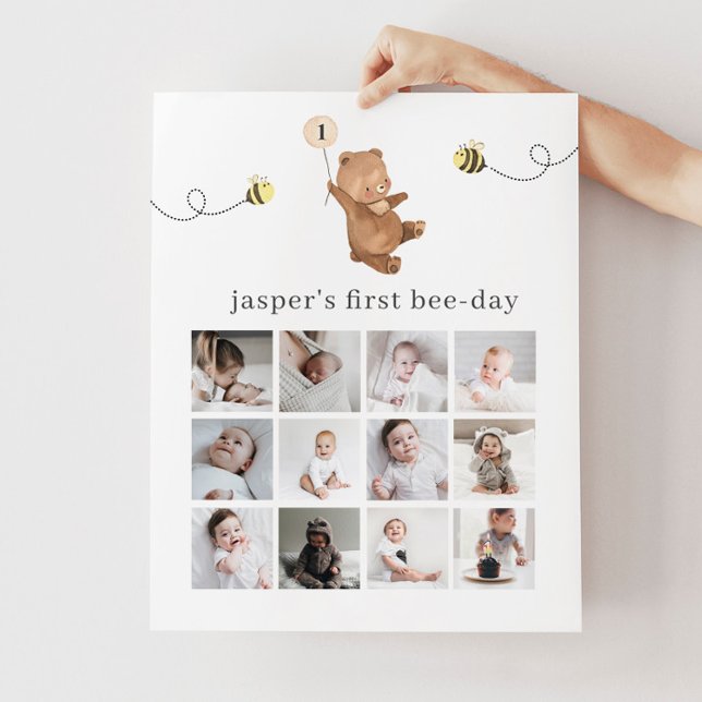 Poster Collage photo de la première journée de l'abeille  (Créateur téléchargé)
