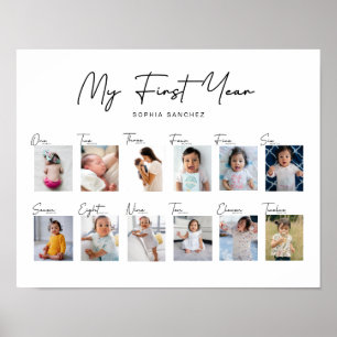 Poster Collage photo de ma première année