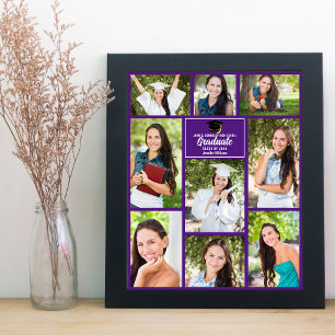 Poster Collage photo de Purple Graduate 2023 Graduation