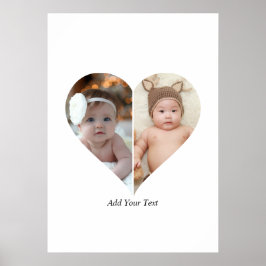 Poster Collage photo en forme de coeur 2