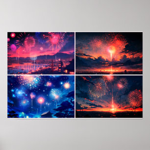 Poster Collage photo FireWorks