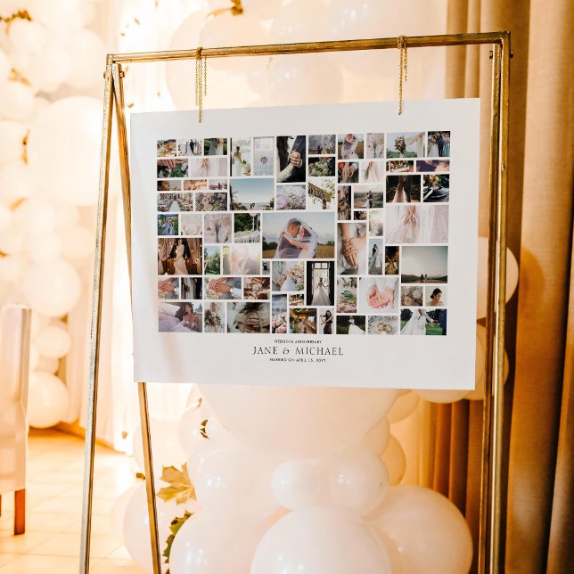 Poster Collage photo horizontal de 56 photos à créer soi- (Créateur téléchargé)