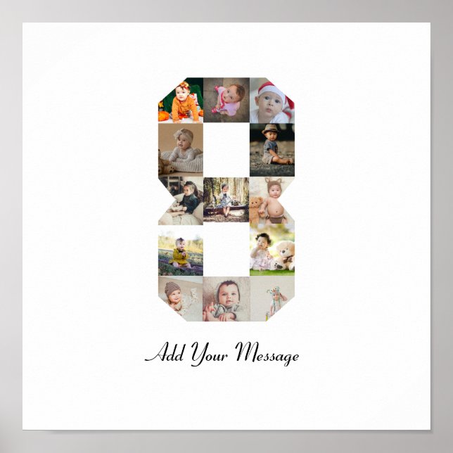 Poster Collage photo noir et blanc numéro 8 (Devant)