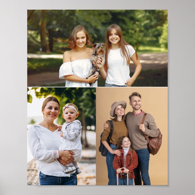 Poster Collage photo personnalisé 3 (Devant)