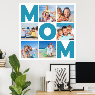 Poster Collage photo personnalisé 6 pour maman - Art de b