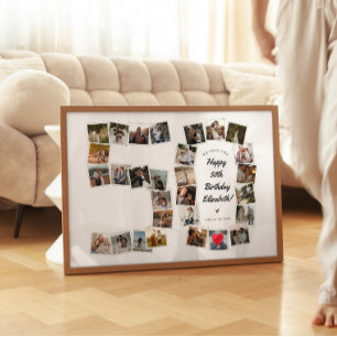 Poster Collage photo pour 50e anniversaire Numéro 50