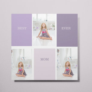Poster Collage Photo Purple Best Mom Ever Cadeau