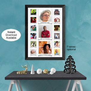 Poster Collage Photo Retro Personnalisé Et Texte