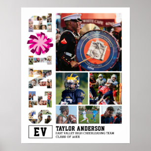 Poster Collage photo senior de l'équipe Cheer Cheer