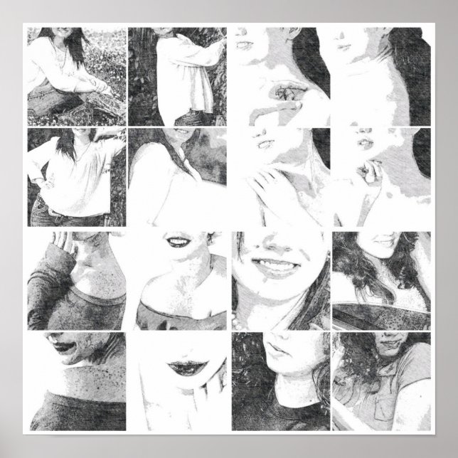 Poster Collage sans visage (Devant)