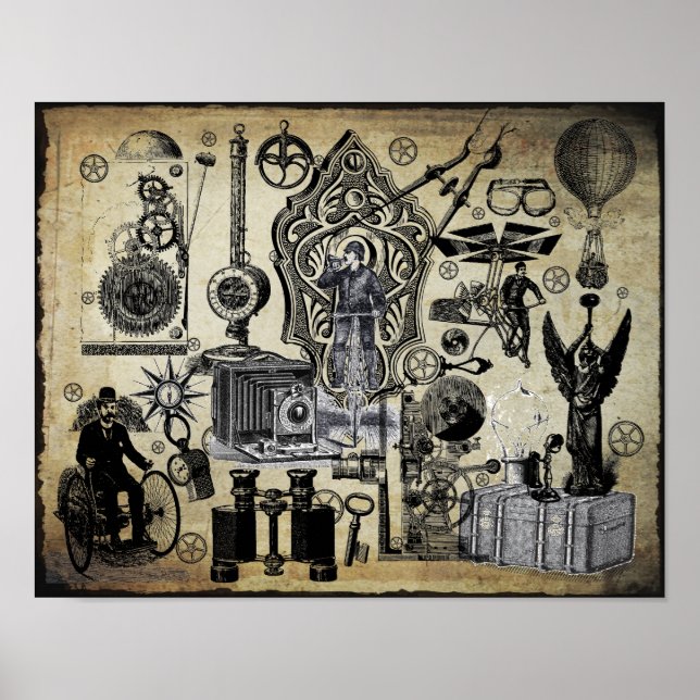 Poster Collage Steampunk #3 (Devant)